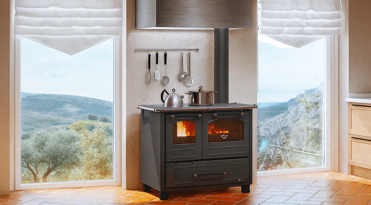O que é um fogão e forno a lenha de alto rendimento?